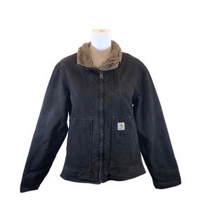 SOLD—-Carhartt Brown Lined Duck Canvas Work Jacket